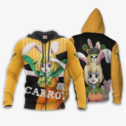 Rabbit Mink Carrot One Piece Anime 3k358 Fan Gift Stylist Unisex Cartoon 3d Hoodie Zip Hoodie 2092 Moonbestprint