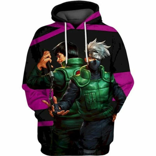 Kakasi And Might Guy Naruto 3d Hoodie Moonbestprint