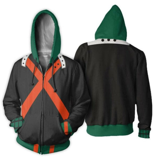 Katsuki Bakugou Shirt Costume My Hero Academia Anime 2k896 Fan Gift Stylist Unisex Cartoon 3d Hoodie Zip Hoodie 1636 Moonbestprint