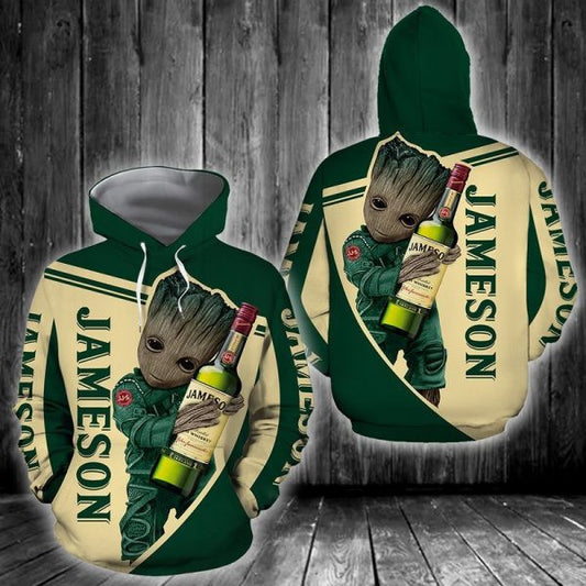 Baby Groot Jameson Irish Whiskey 2k552 Lover Gift ,baby Groot Jameson Irish Whiskeyall Over Print 3d Hoodie 682 Moonbestprint
