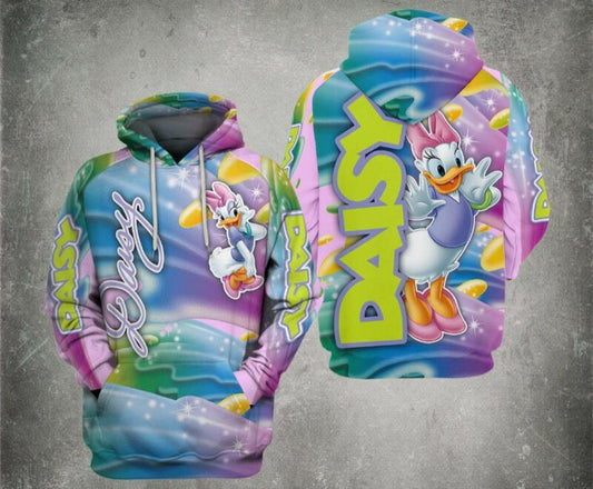 Disney Daisy Duck Multicolor 3d Hoodie Zip Hoodie Moonbestprint