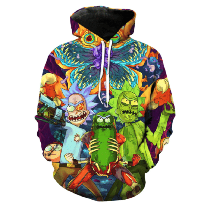 Pickle Cartoon Rick And Morty Gift For Men And Women Over Print 3d Hoodie Zip Hoodie 911 Moonbestprint