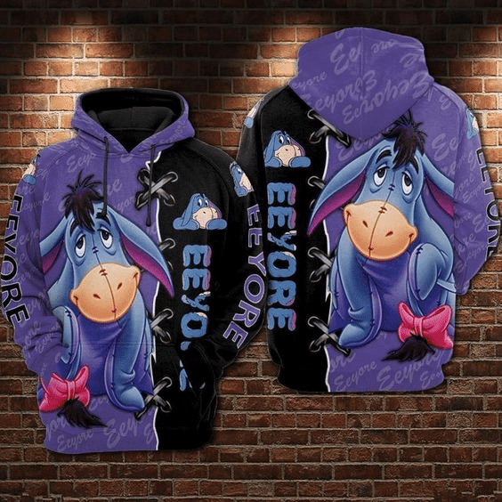 So Cute Eeyore Donkey Winnie-the-pooh 100 Fan Gift Stylist Unisex Cartoon Graphic Outfits Aop Hoodie 1835 Moonbestprint