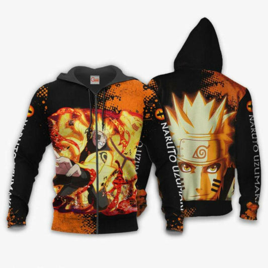 Kurama Naruto Anime 2k967 Fan Gift Stylist Unisex Cartoon 3d Hoodie Zip Hoodie 1202 Moonbestprint