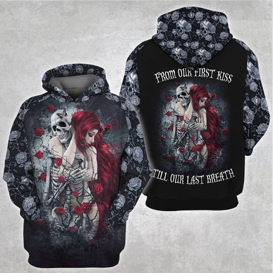 From Our First Kiss Till Our Last Breath Over Print 3d Hoodie Zip Hoodie Moonbestprint