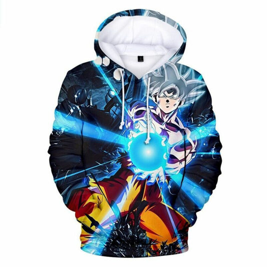 Goku Blue Saiyan Cartoon Dragon Ball Anime Manga 10 Over Print 3d Hoodie Zip Hoodie Moonbestprint