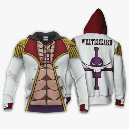 One Piece Whitebeard Uniform Anime 3k276 Fan Gift Stylist Unisex Cartoon 3d Hoodie Zip Hoodie 2054 Moonbestprint