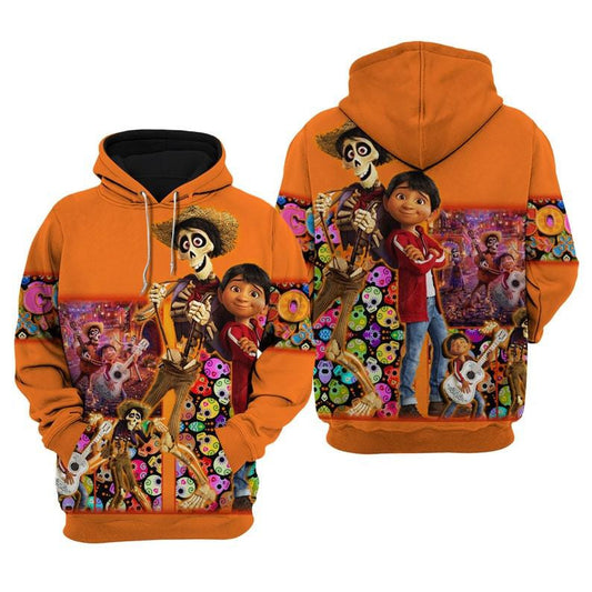 Coco Miguel Disney, Disney Cartoon Fan Gift All Over Print Hoodie, Zip Hoodie Moonbestprint