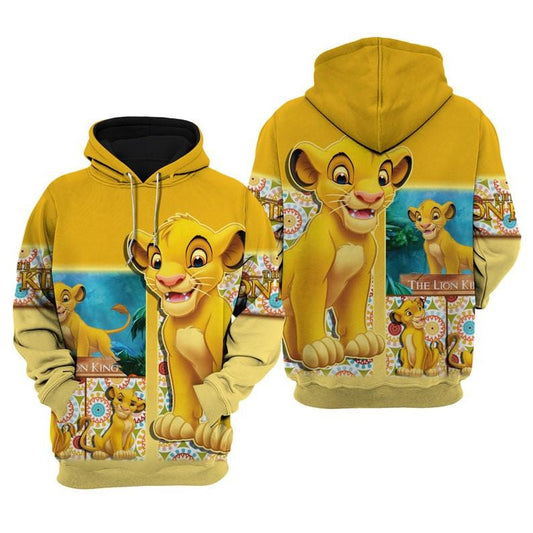 Disney Cartoon Fan Gift, Disney Simba The Lion King All Over Print Hoodie, Zip Hoodie Moonbestprint