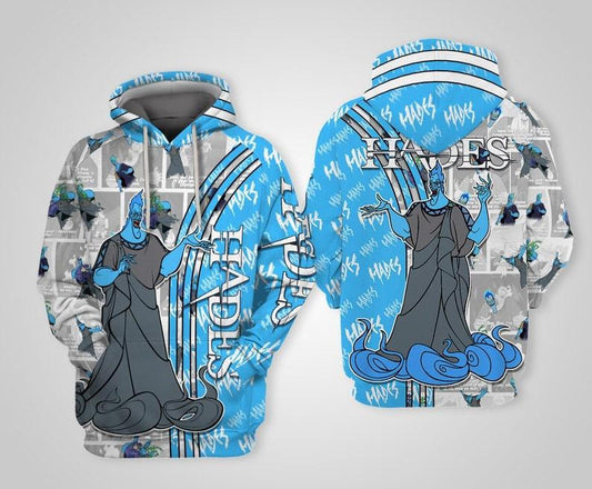 Disney Cartoon Hades, Disney Hades Comics Book Patterns All Over Print Hoodie, Zip Hoodie Moonbestprint