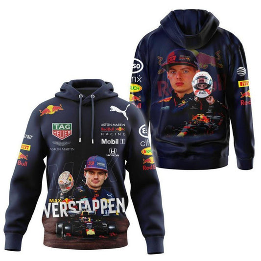 Red Bull Max Verstappen F1 World Champion All Over Print Hoodie Moonbestprint
