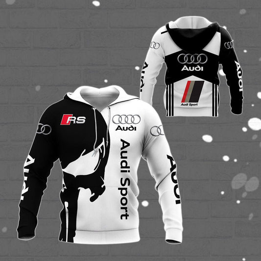 Skull Audi Sport Luxury Car 8k313 Fan Gift 3d Zip Hoodie Hoodie Ii0 Moonbestprint