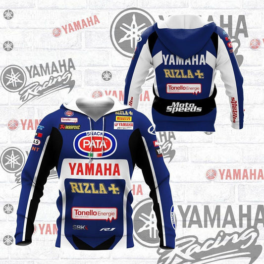 Moto Speeds Snack Pata Yamaha, Yamaha Racing All Over Print Hoodie, Zip Hoodie 80 Moonbestprint