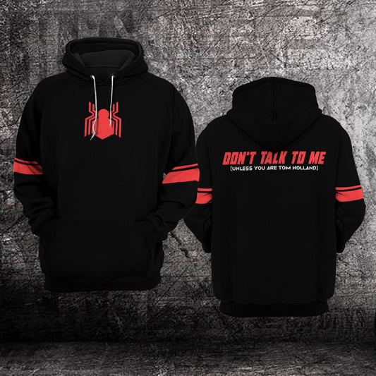 Spider Man Marvel Comics, Dont Talk To Me Unless You Are Tom Holland All Over Print Hoodie Moonbestprint