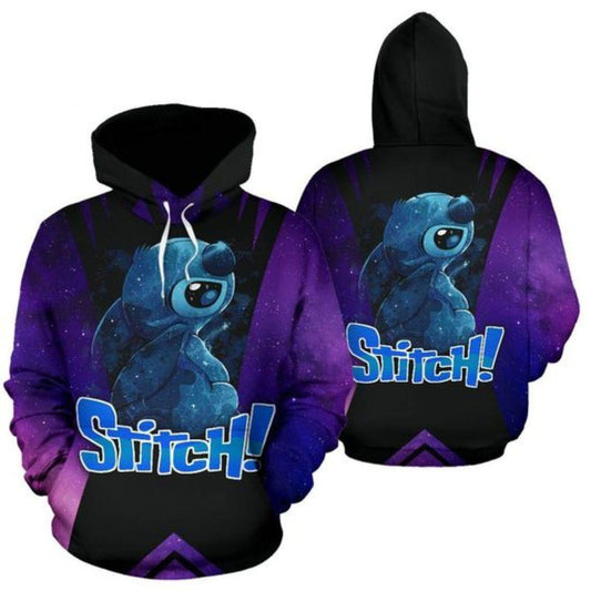 Lilo And Stitch Fan Gift, Disney Stich Sad Moment All Over Print Hoodie Moonbestprint