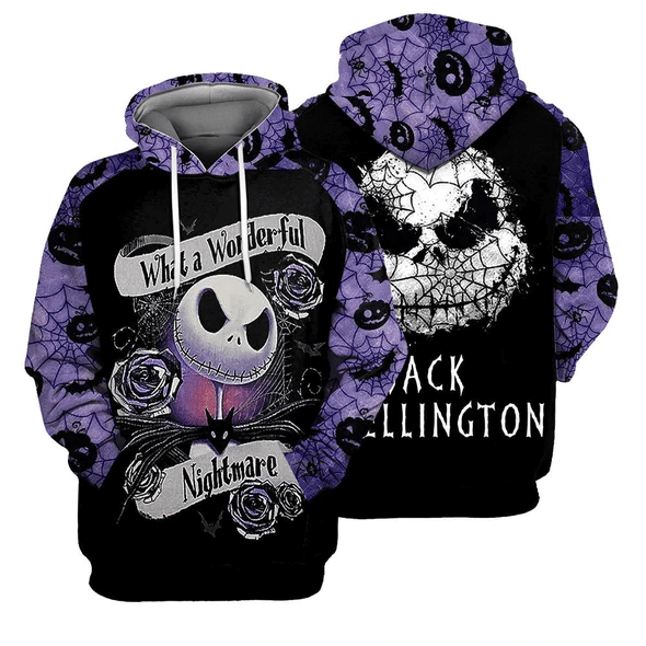 Jack Skellington The Nightmare Before Christmas 120 Fan Gift Stylist Unisex Cartoon Graphic Outfits Aop Hoodie, Zip Hoodie Moonbestprint
