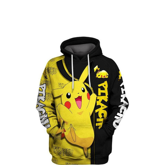 Cute Pikachu, Pikachu Pokemon Ver11 All Over Print Hoodie Moonbestprint