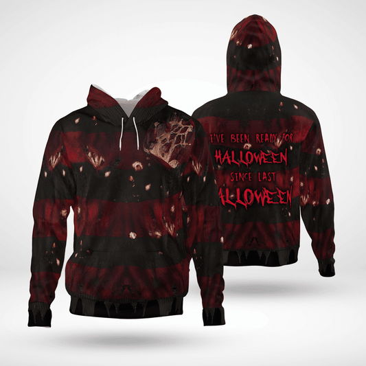 I've Been Ready For Halloween Freddy Krueger 3d Hoodie Moonbestprint