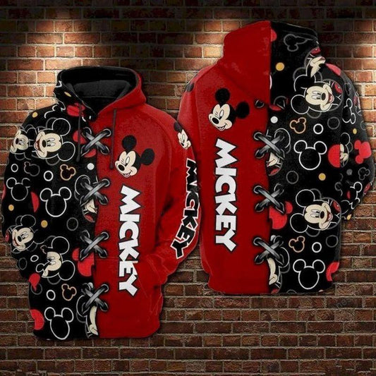Mickey Mouse Disney, Mickey Logo Stitches Aop Hoodie Moonbestprint