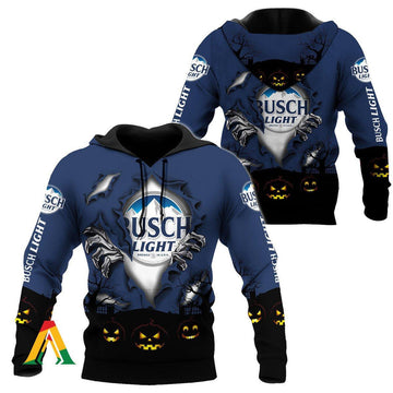 Scary Night Halloween Busch Light Hoodie &amp; Zip Hoodie Moonbestprint