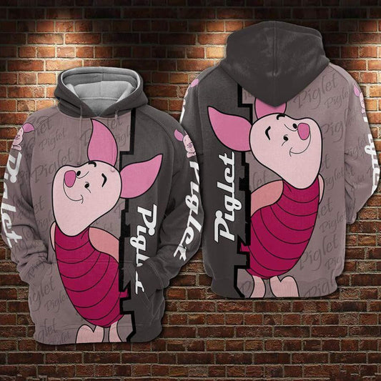 Disney Winnie The Pooh, Piglet Disney Ver28 Aop Hoodie, Zip Hoodie Moonbestprint