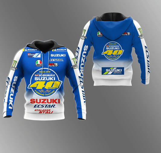 Suzuki Racing 40 Years A Winning Tradition All Over Print Hoodie, Zip Hoodie 441 Moonbestprint