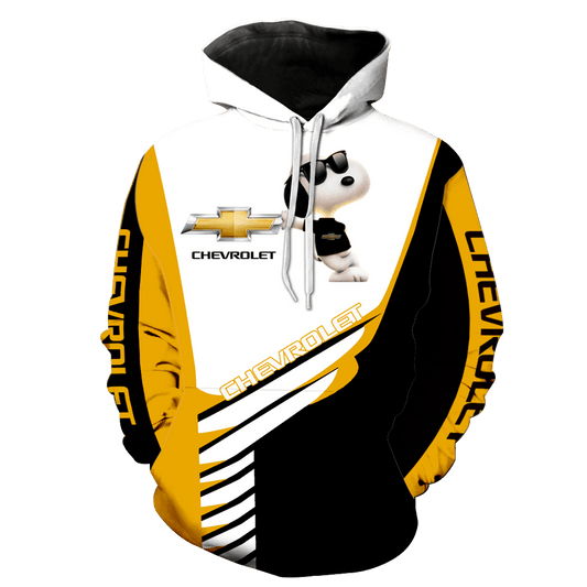 Snoopy The Peanuts Fan Gift, Chevrolet With Cool Snoopy Aop Hoodie, Zip Hoodie Moonbestprint