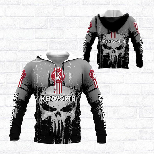 Skull Kenworth Trucks Racing Team 7k855 Fan Gift 3d Zip Hoodie Hoodie Ii0 Moonbestprint