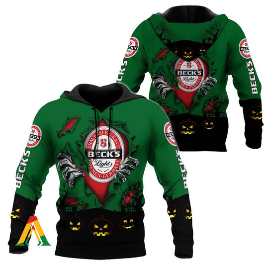 Scary Night Halloween Beck's Beer Hoodie &amp; Zip Hoodie Moonbestprint