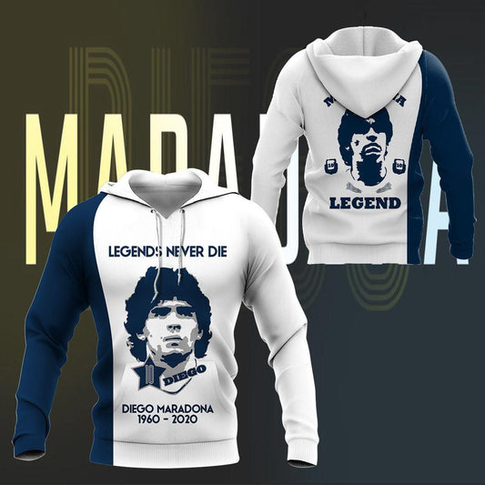 Diego Maradona Shirt Fan Gift 331, Stylist Unisex 3d Hoodie Zip Hoodie Moonbestprint