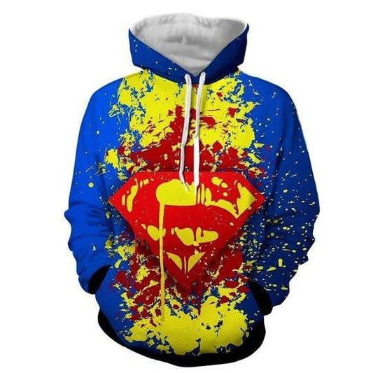 Superman Dc Comics, Superman Logo Aop Hoodie Moonbestprint