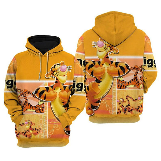 Tigger Winnie-the-pooh Disney, Tigger Disney, Funny Tigger All Over Print Hoodie, Zip Hoodie Moonbestprint