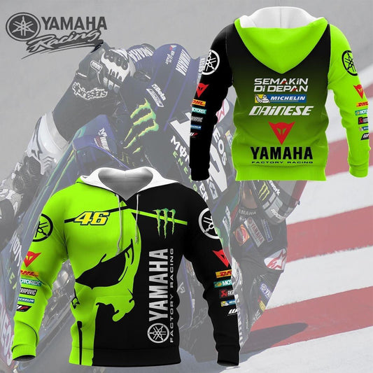 Yamaha Factory Racing Skull Valentino Rossi Vr46all Over Print Hoodie, Zip Hoodie 146 Moonbestprint