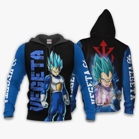Vegeta Saiyan Blue Costume Dragon Ball Anime 3k433 Fan Gift Stylist Unisex Cartoon 3d Hoodie Zip Hoodie Moonbestprint