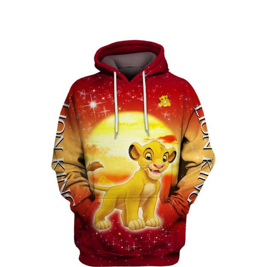 The Lion King Disney Cartoon, Baby Simba The Lion King Disney All Over Print Hoodie Moonbestprint
