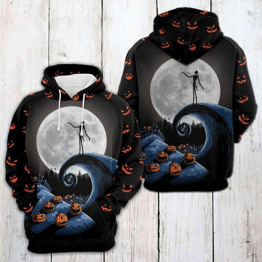 Jack Skellington Nightmare Before Christmas Pumpkin King Ver27 Aop Hoodie Moonbestprint
