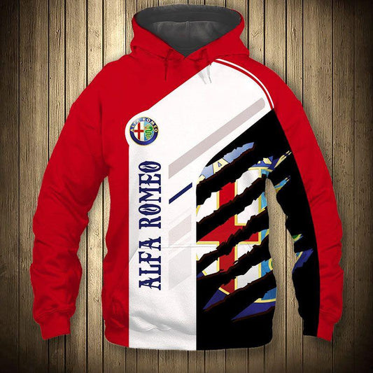Alfa Romeo Luxury Sport Car 5k446 Fan Gift Stylist Unisex Cartoon 3d Hoodie Zip Hoodie Moonbestprint