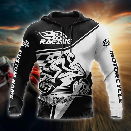 Customize Name Motorcycle Racing, Born To Race All Over Print Hoodie, Zip Hoodie 71 Moonbestprint
