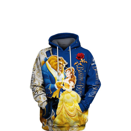 Beauty And The Beast Disney Cartoon Ver12 All Over Print Hoodie Moonbestprint