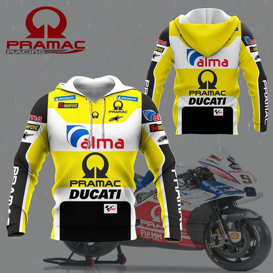 Alma Ducati Racing Team Yellow All Over Print Hoodie, Zip Hoodie 423 Moonbestprint