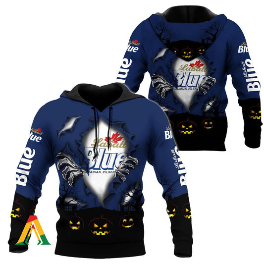 Scary Night Halloween Labatt Blue Hoodie &amp; Zip Hoodie Moonbestprint