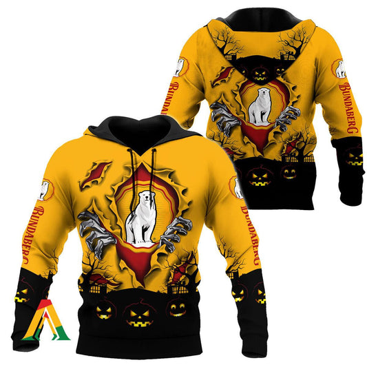 Scary Night Halloween Bundaberg Rum Hoodie &amp; Zip Hoodie Moonbestprint
