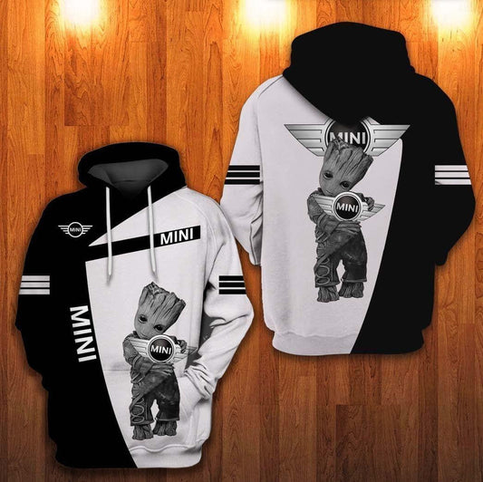 Mini Logo Groot Hug Mini Logo All Over Print Hoodie 501 Moonbestprint