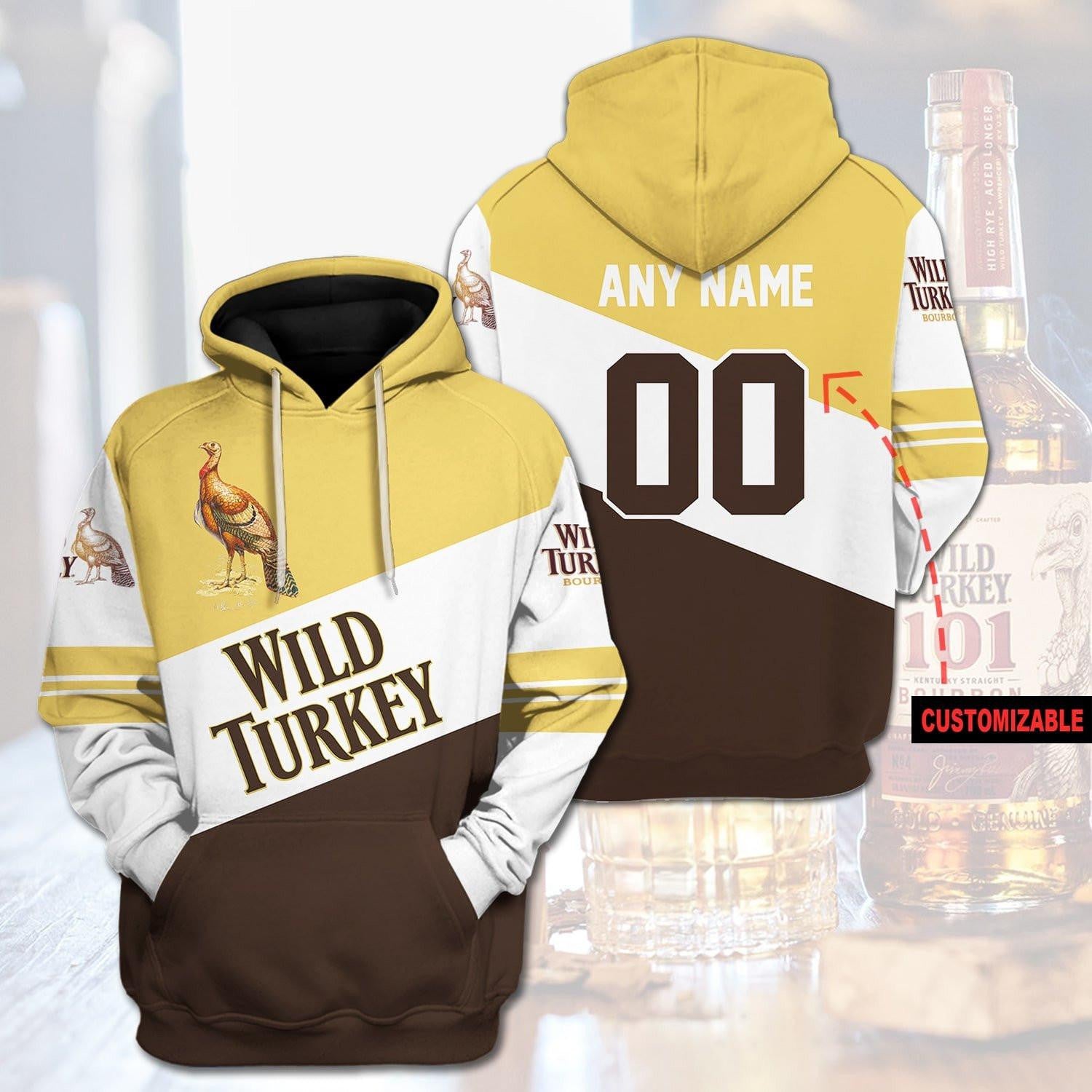 Wild Turkey Bourbon Personalized 3d Hoodie Moonbestprint