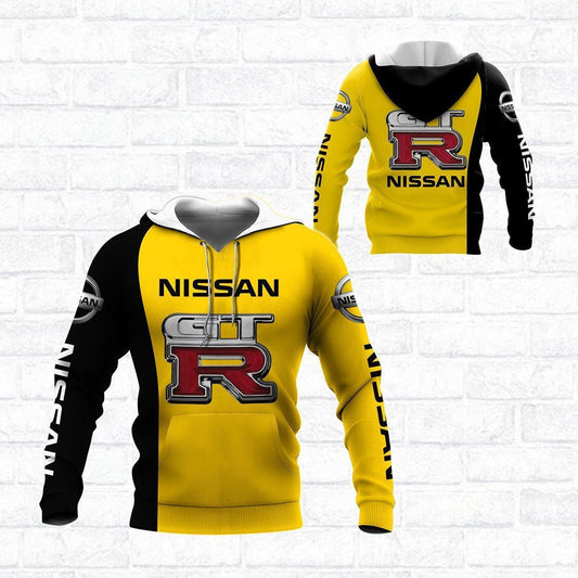 Nissan Gtr Black And Yellow, Nissan Lover Gift All Over Print Hoodie, Zip Hoodie 192 Moonbestprint