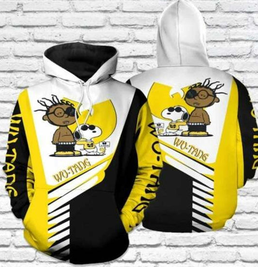 Snoopy The Peanuts, Snoopy And Wu Tang Clan All Over Print Hoodie Moonbestprint