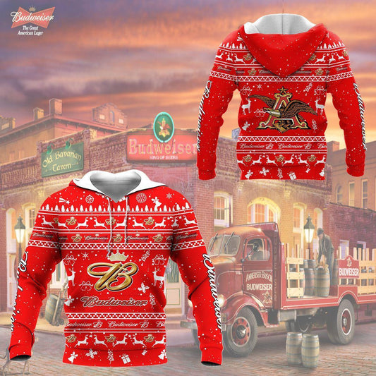 Budweiser Shirt Fan Gift 184, Stylist Unisex 3d Hoodie Zip Hoodie Moonbestprint