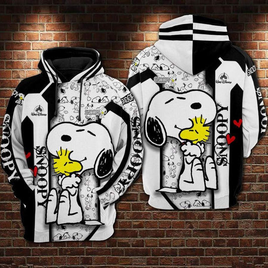 Snoopy The Peanuts, Snoopy And Woodstock Friends Ver21 Aop Hoodie, Zip Hoodie Moonbestprint