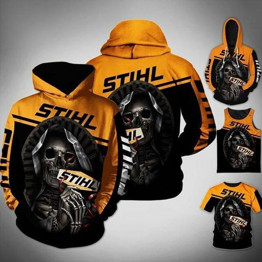 Stihl Maiden Skull 3d Hoodie Zip Hoodie Moonbestprint