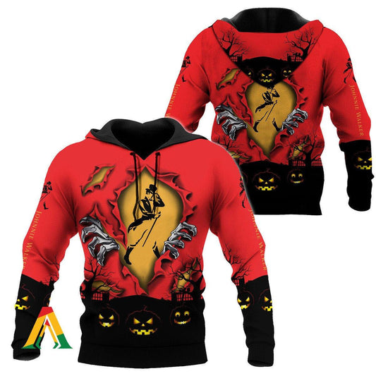 Scary Night Halloween Johnnie Walker Hoodie &amp; Zip Hoodie Moonbestprint